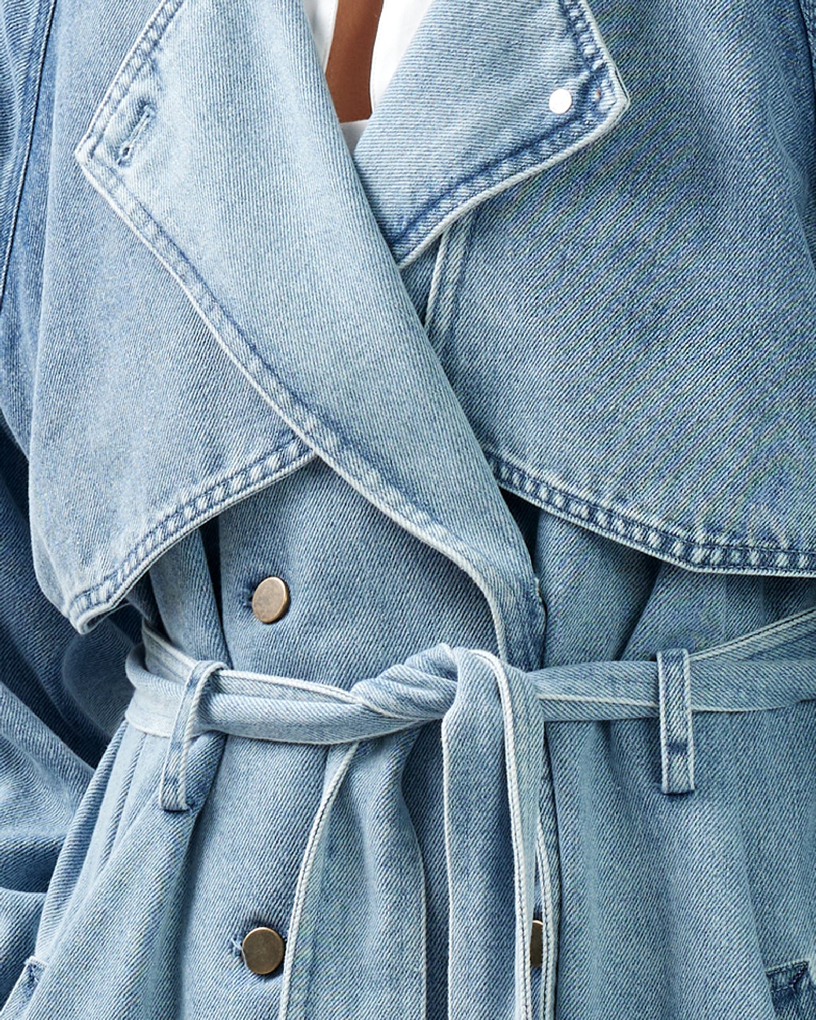 Women | Wild Skies Denim Trench | Stonewash