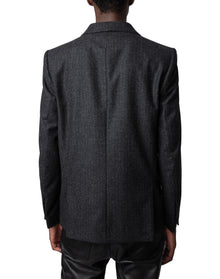 Men | Viks Wool Flannel Stripe | Anthracite