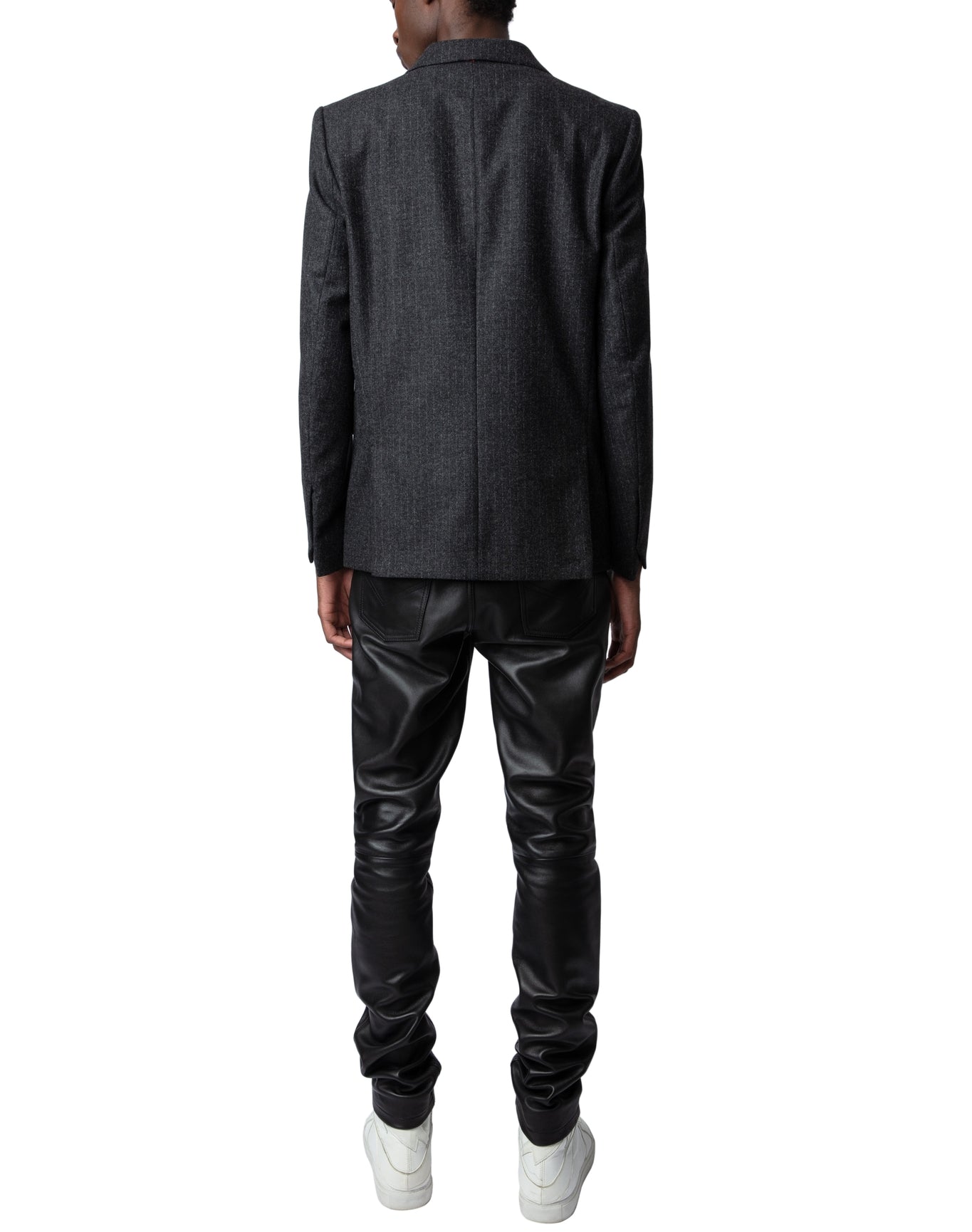 Men | Viks Wool Flannel Stripe | Anthracite