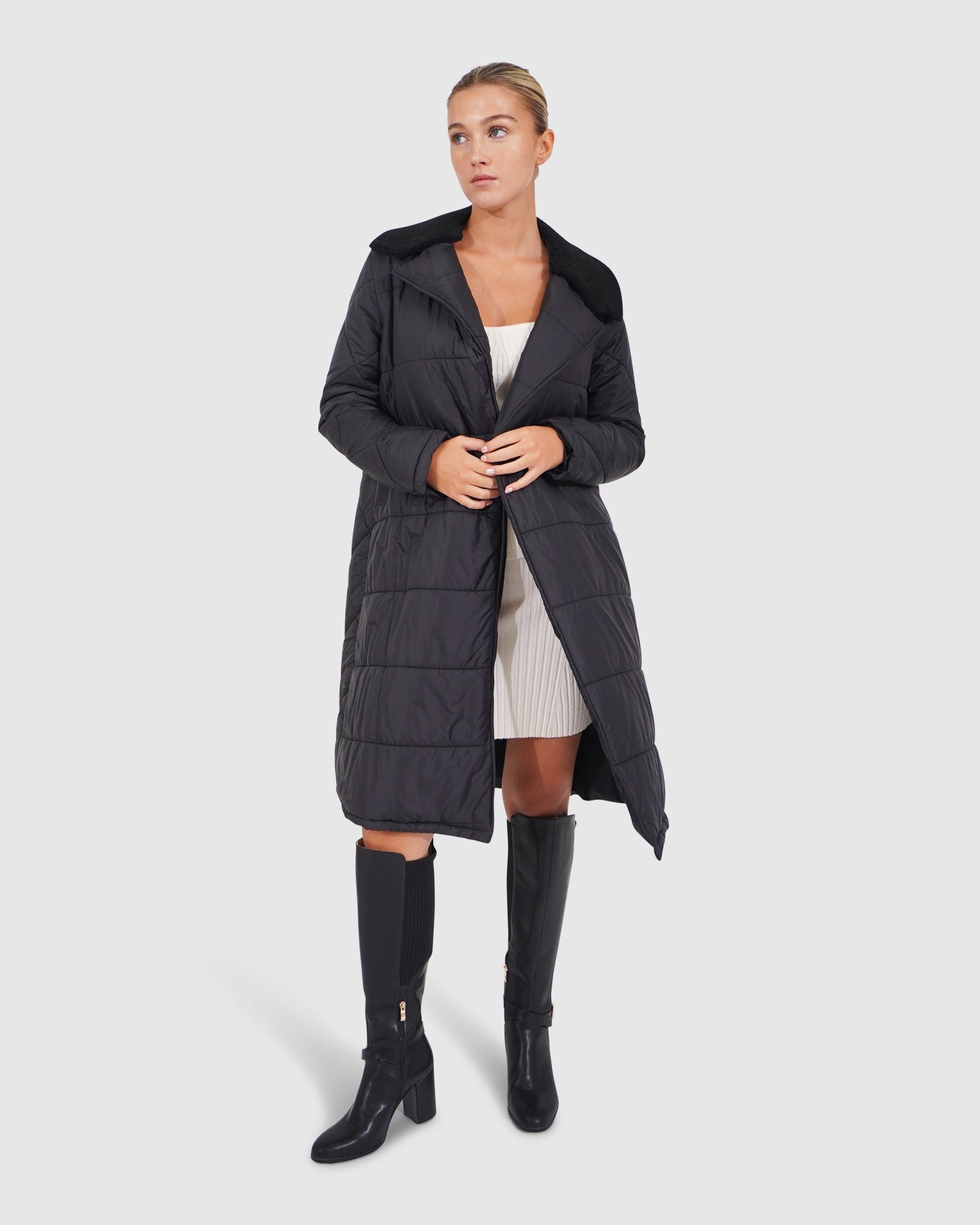 Walk Me Home Convertible Coat | Women | Black