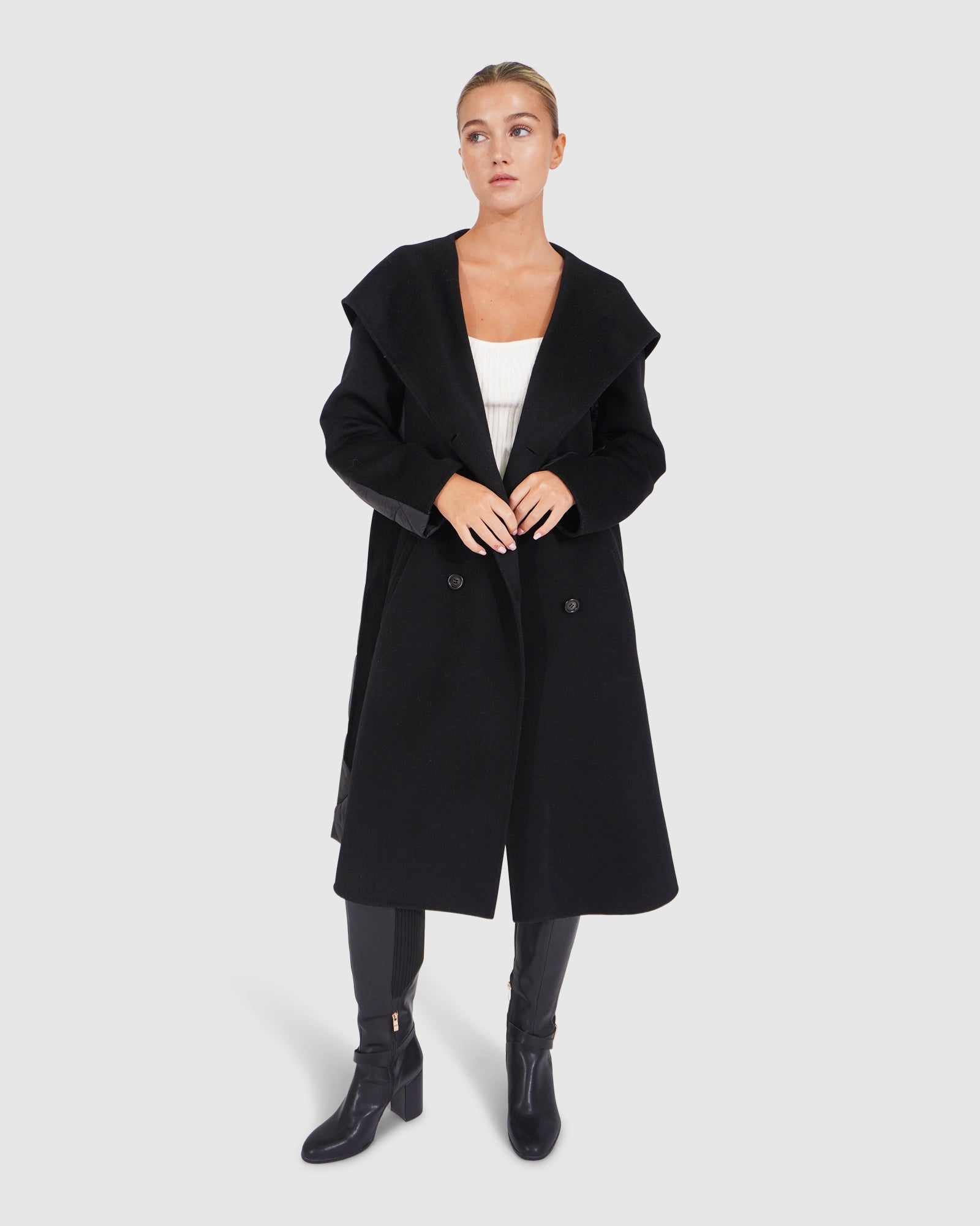 Walk Me Home Convertible Coat | Women | Black