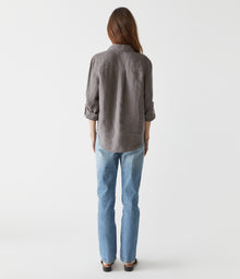 Spencer Linen Button Down Top | Oxide