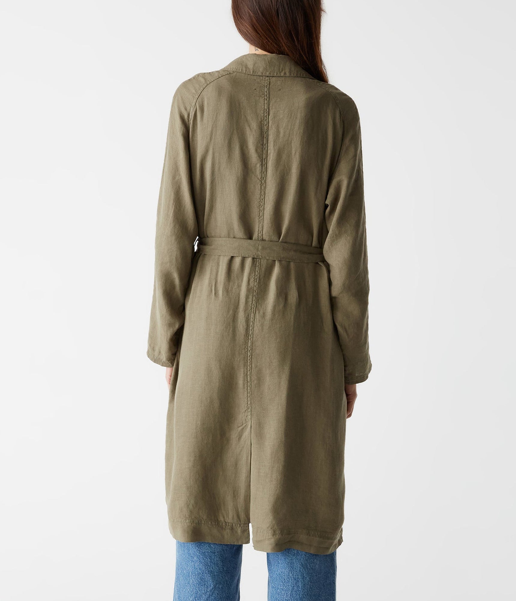 Belinda Linen Coat | Camo