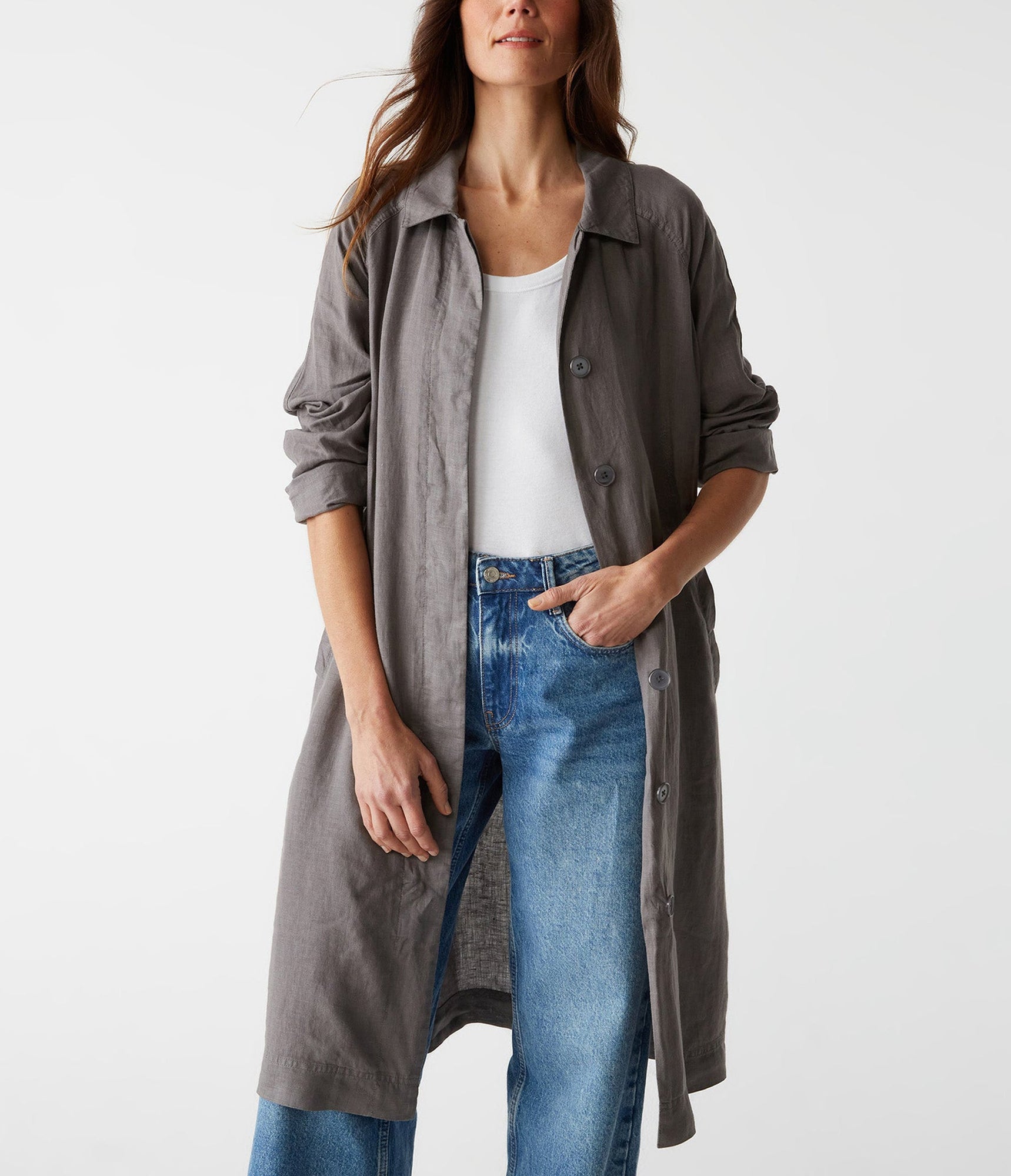 Belinda Linen Coat | Oxide
