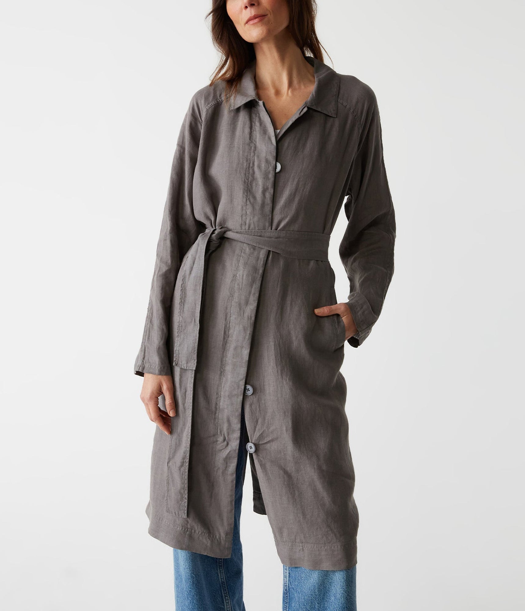 Belinda Linen Coat | Oxide