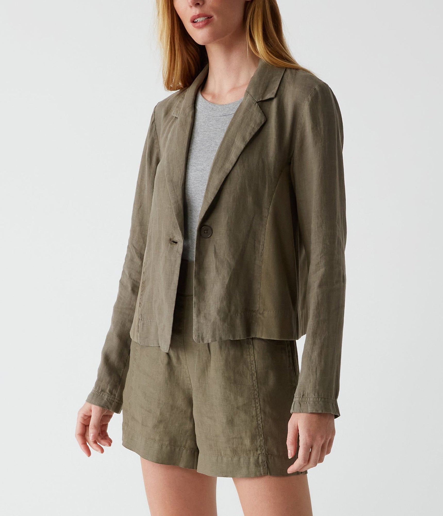 Pearson Linen Blazer | Camo