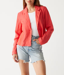 Pearson Ribbed Mixed Blazer | Spritz
