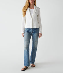 Pearson Linen Blazer | White