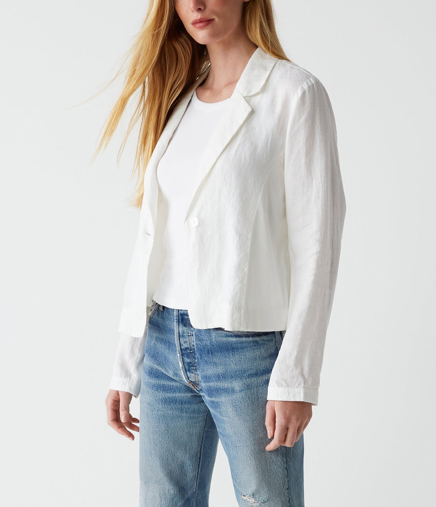 Pearson Linen Blazer | White