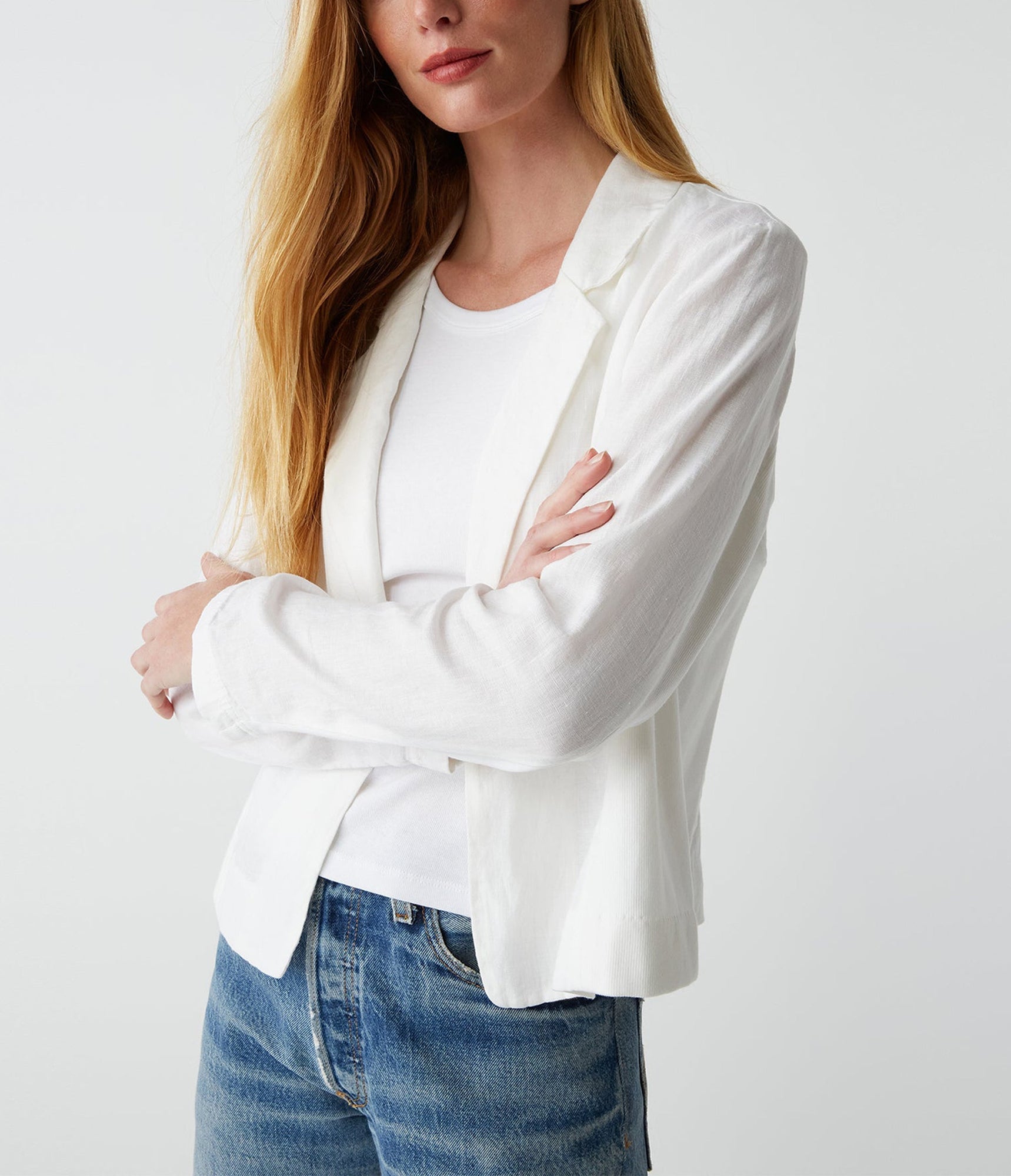 Pearson Linen Blazer | White