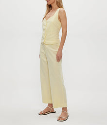 Geraldine Linen Straight Leg Pant | Butter