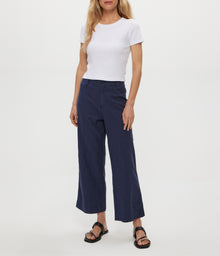 Geraldine Linen Straight Leg Pant | Nocturnal