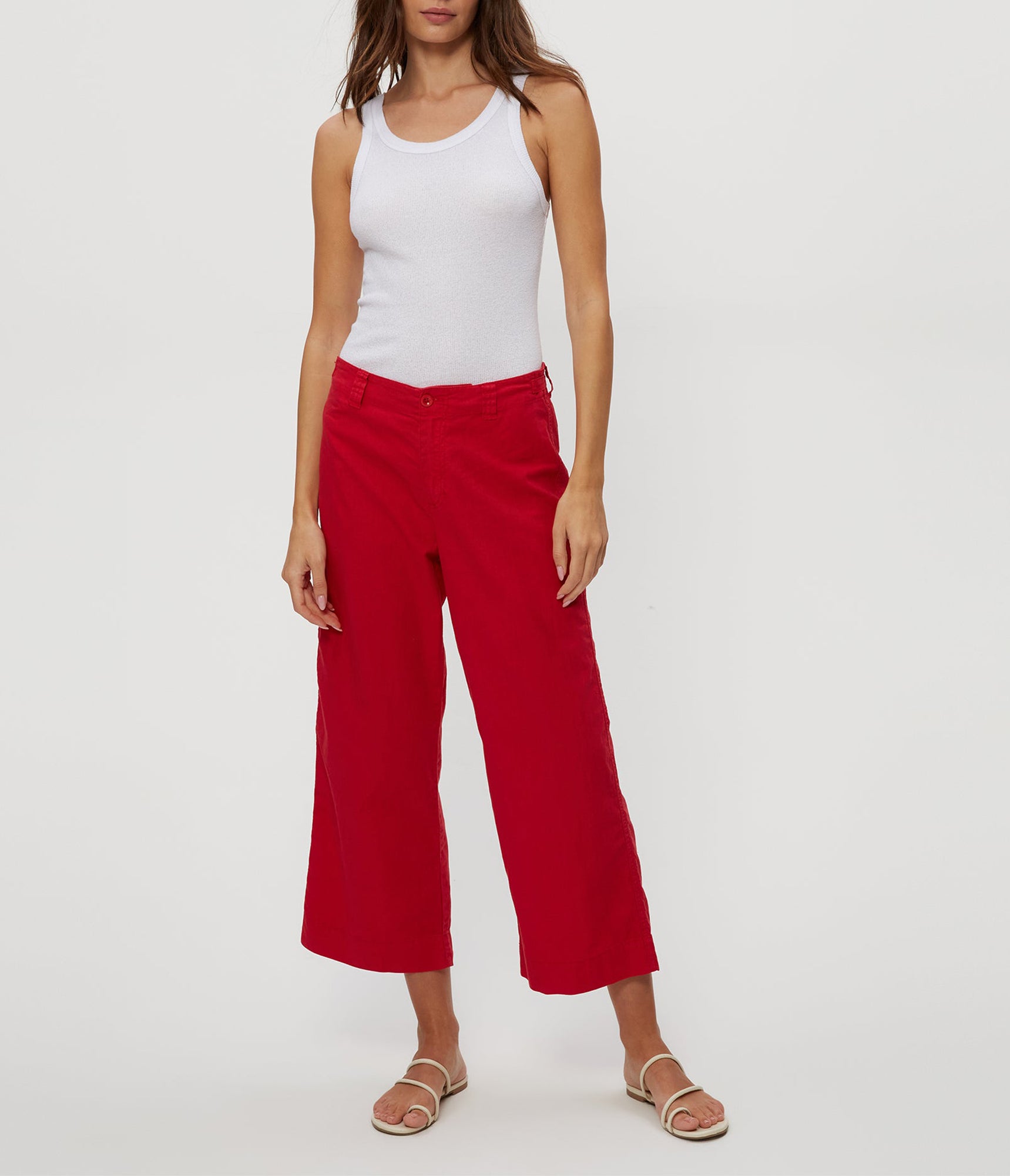 Geraldine Linen Straight Leg Pant | Rumba