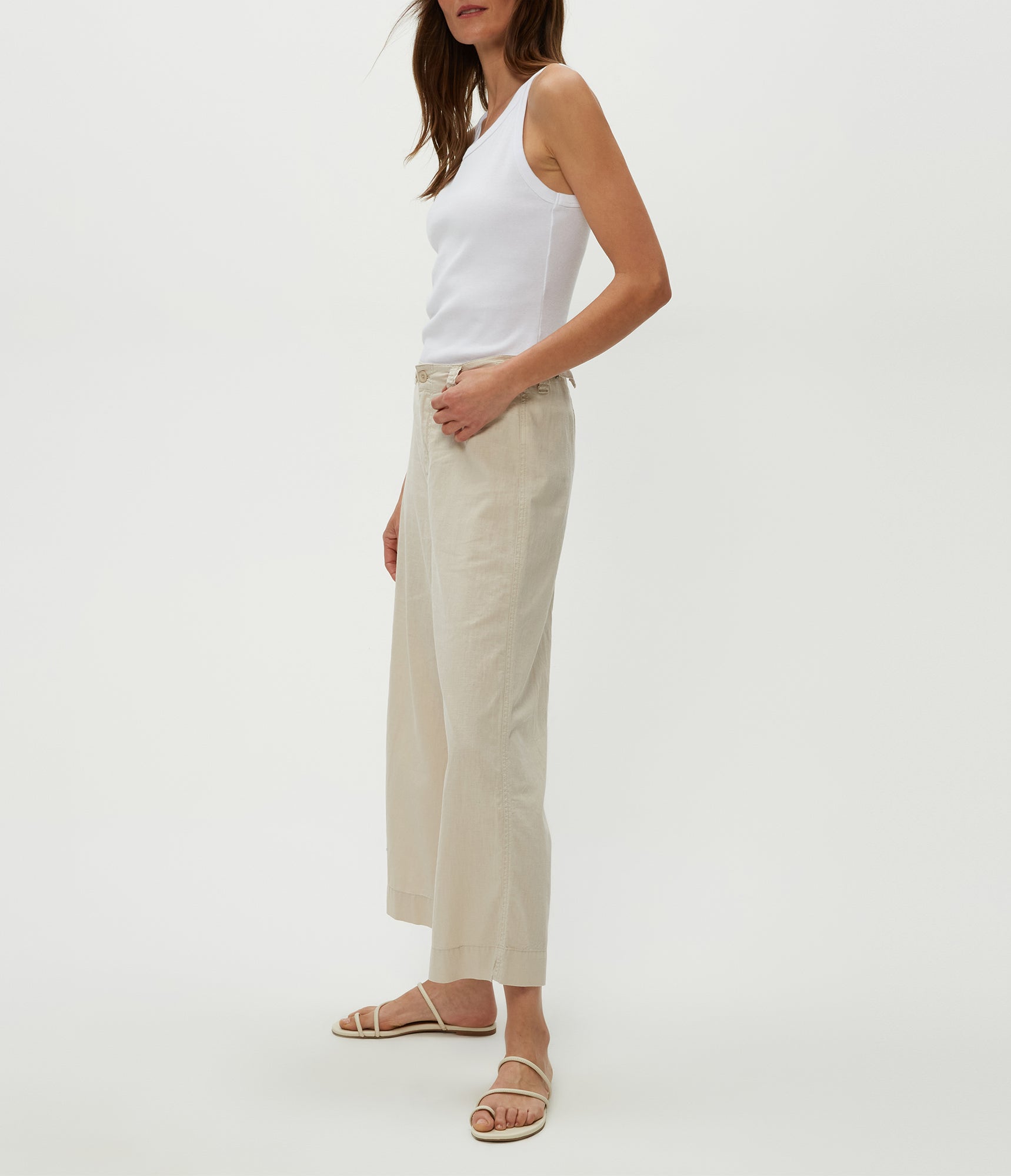 Geraldine Linen Straight Leg Pant | Windchime