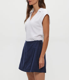 Klue Linen Mini Skort | Nocturnal