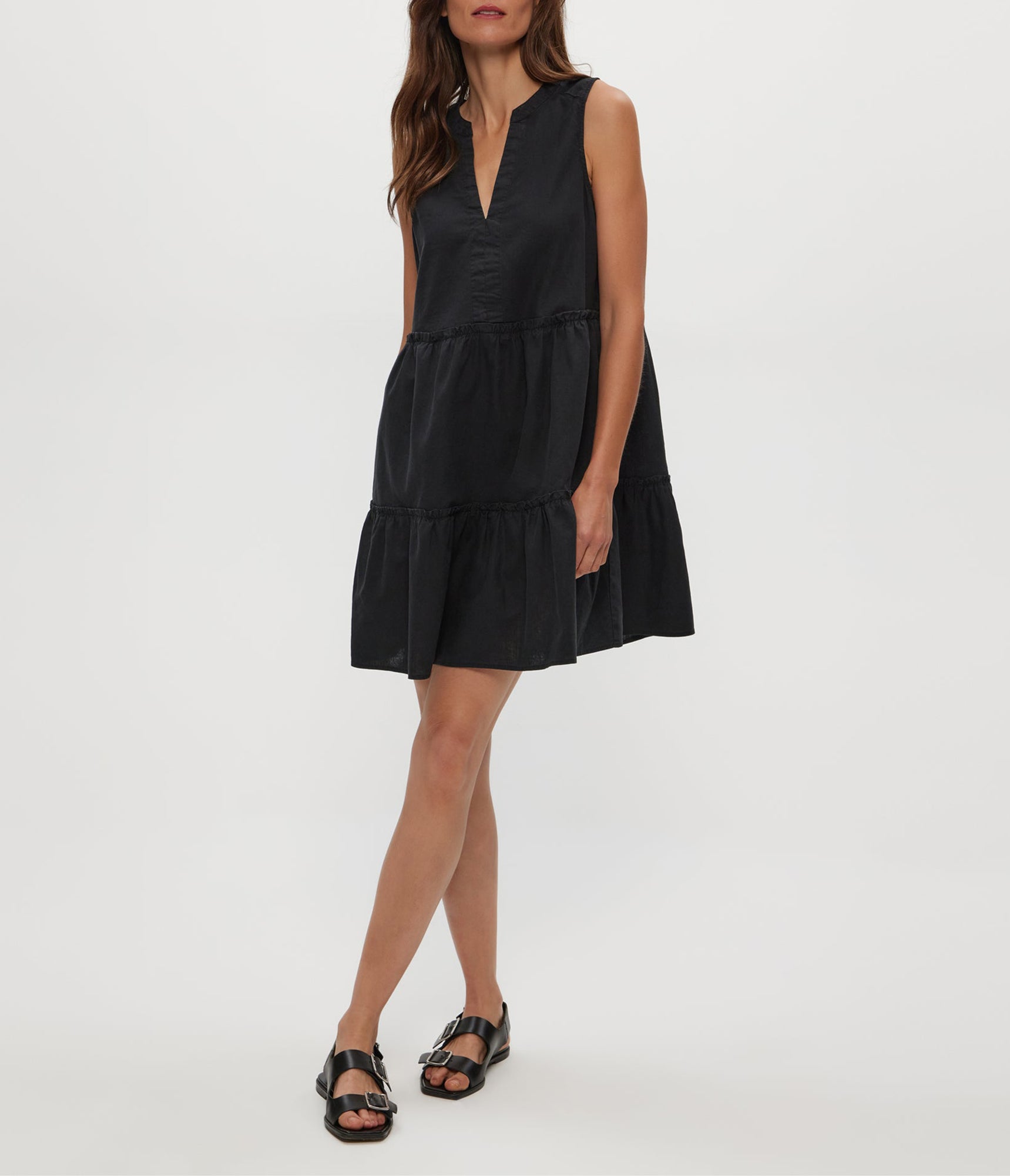 Sandra Linen Dress | Black