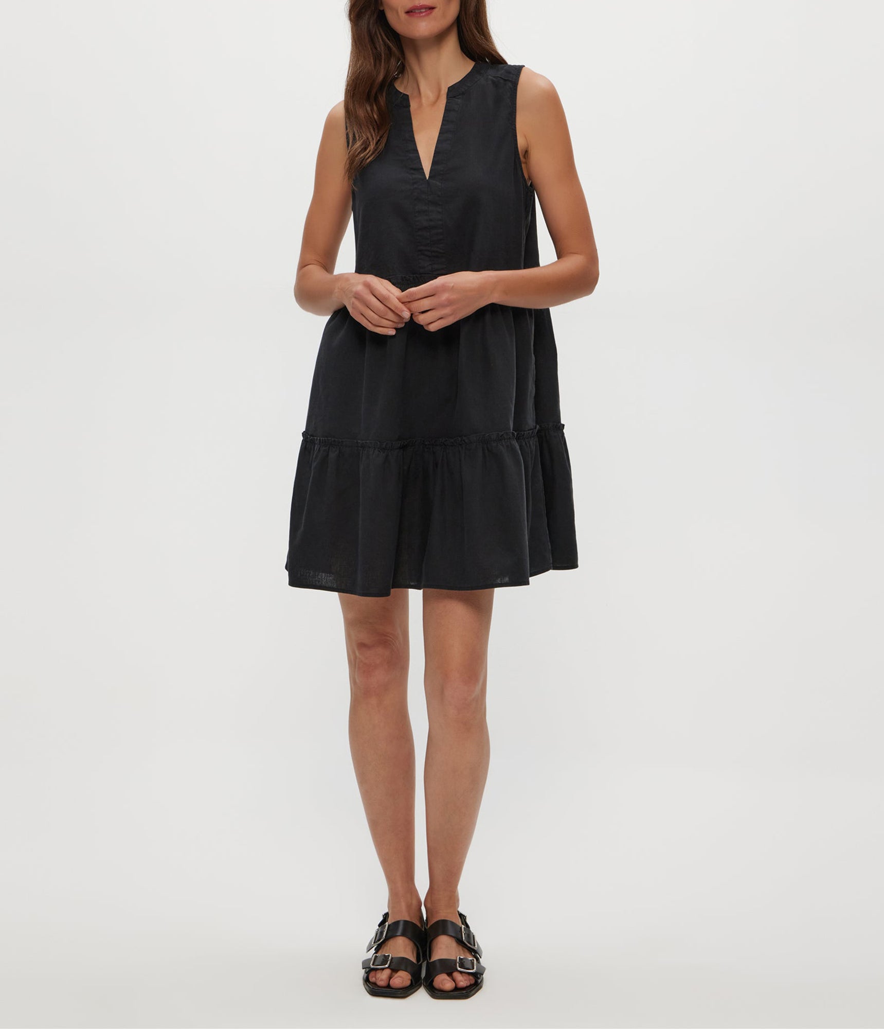Sandra Linen Dress | Black