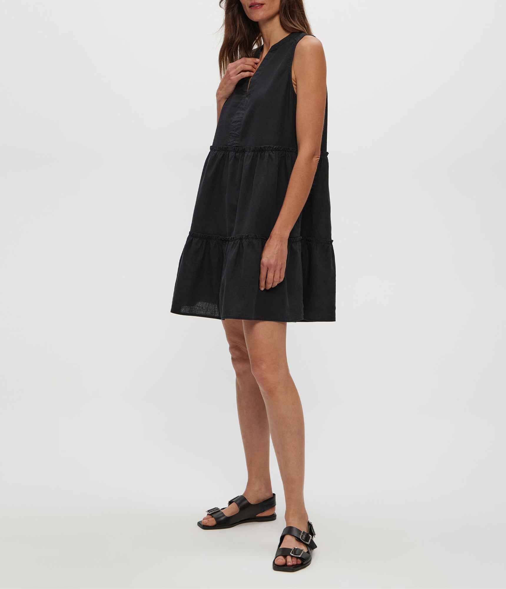 Sandra Linen Dress | Black