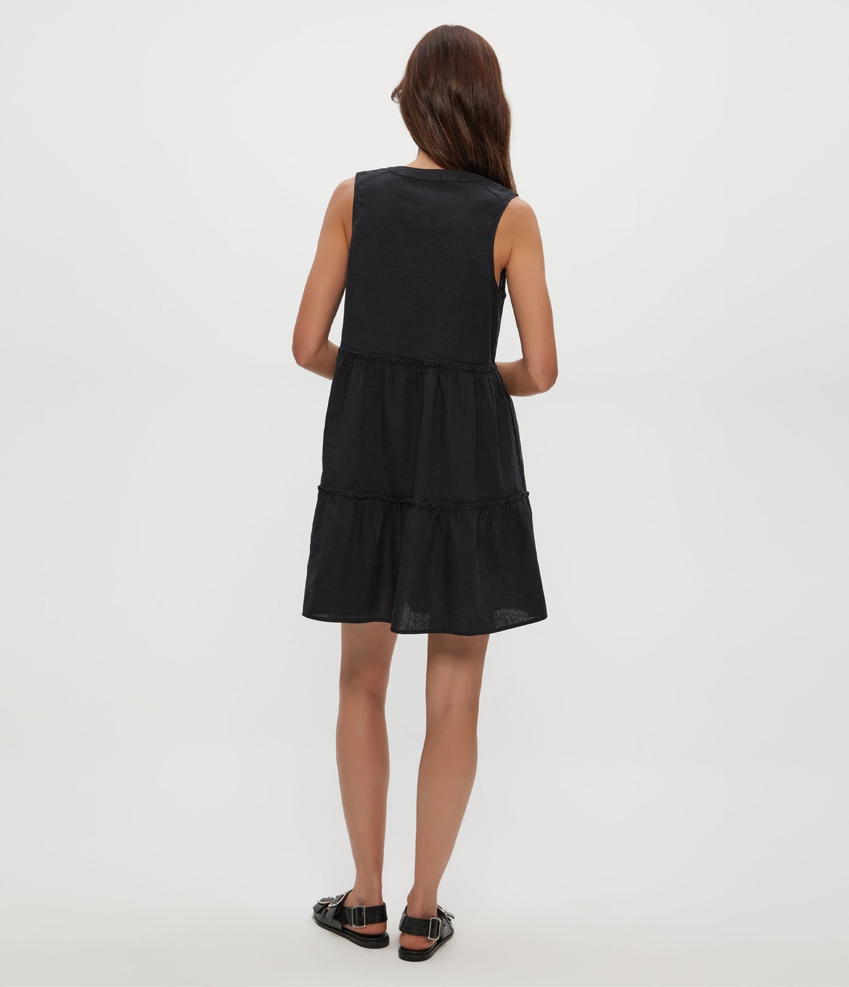 Sandra Linen Dress | Black