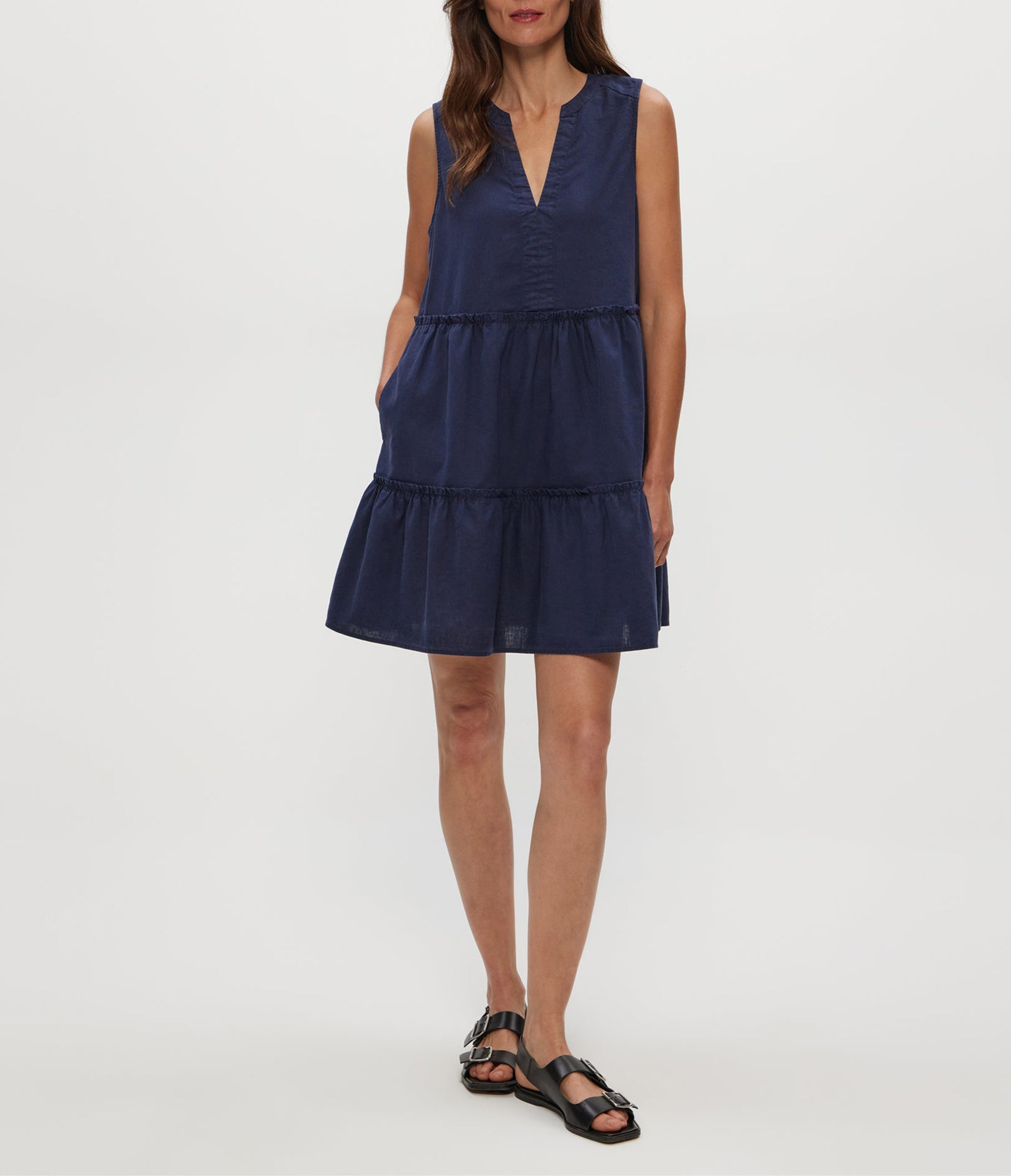 Sandra Linen Dress | Nocturnal