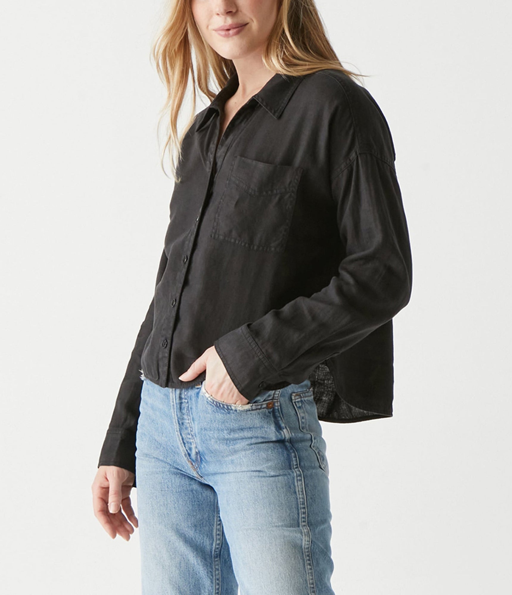 Gracie Linen Shirt | Black