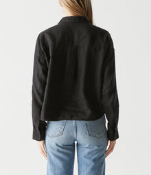 Gracie Linen Shirt | Black