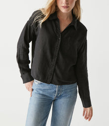Gracie Linen Shirt | Black