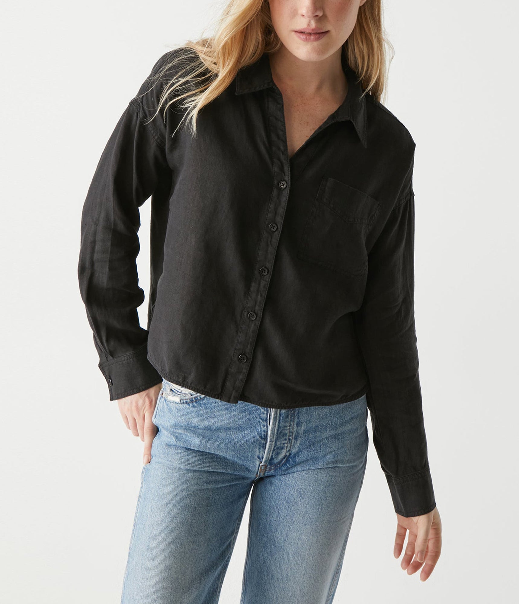 Gracie Linen Shirt | Black