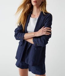 Lottie Linen Blazer | Nocturnal