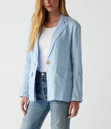 Lottie Linen Blazer | Water