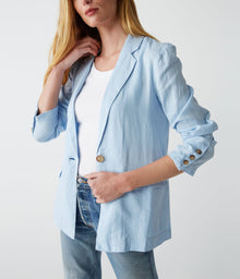 Lottie Linen Blazer | Water