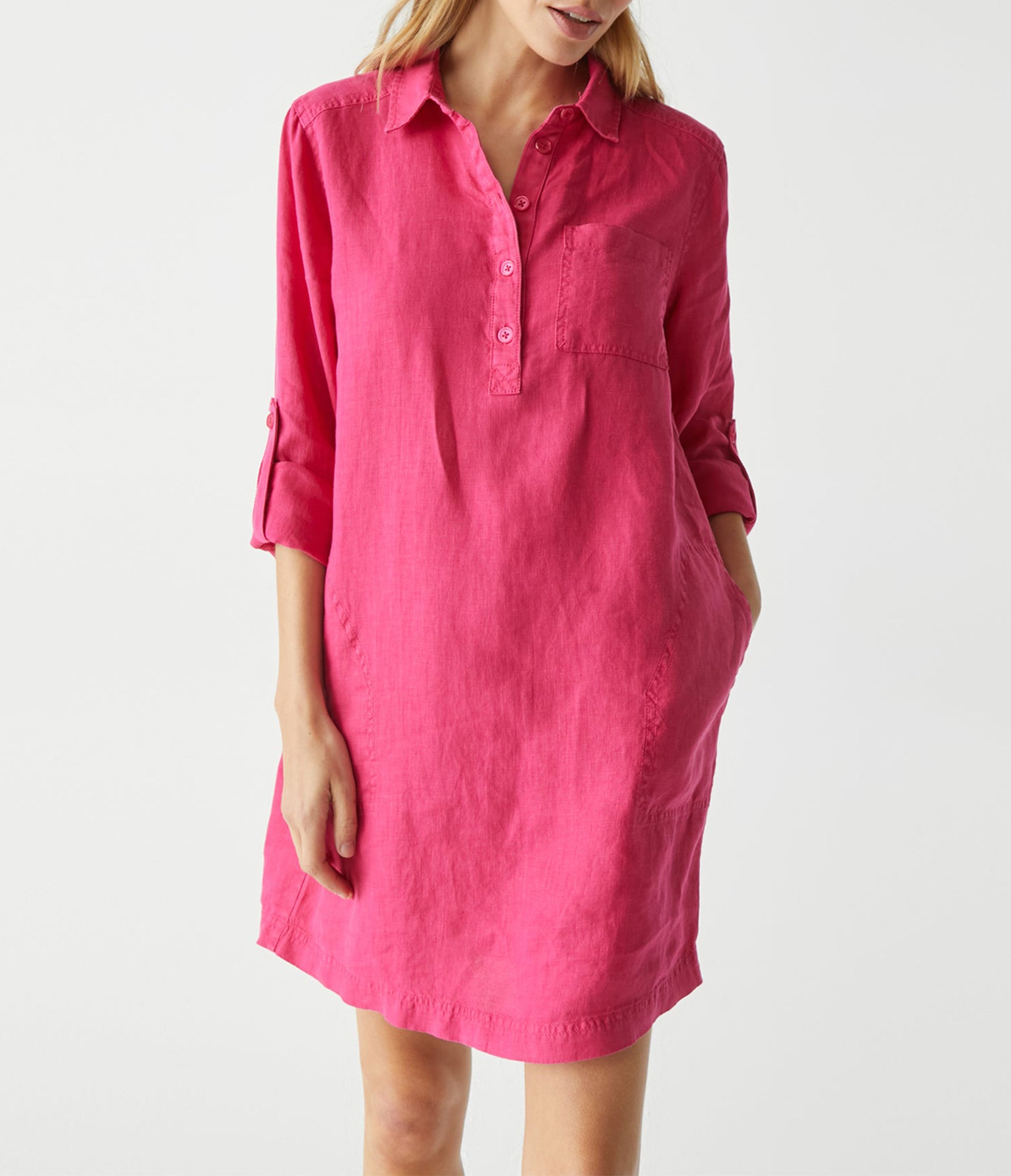 Eleanor Linen Shirt Dress | Dark Voltage