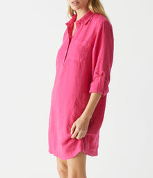 Eleanor Linen Shirt Dress | Dark Voltage