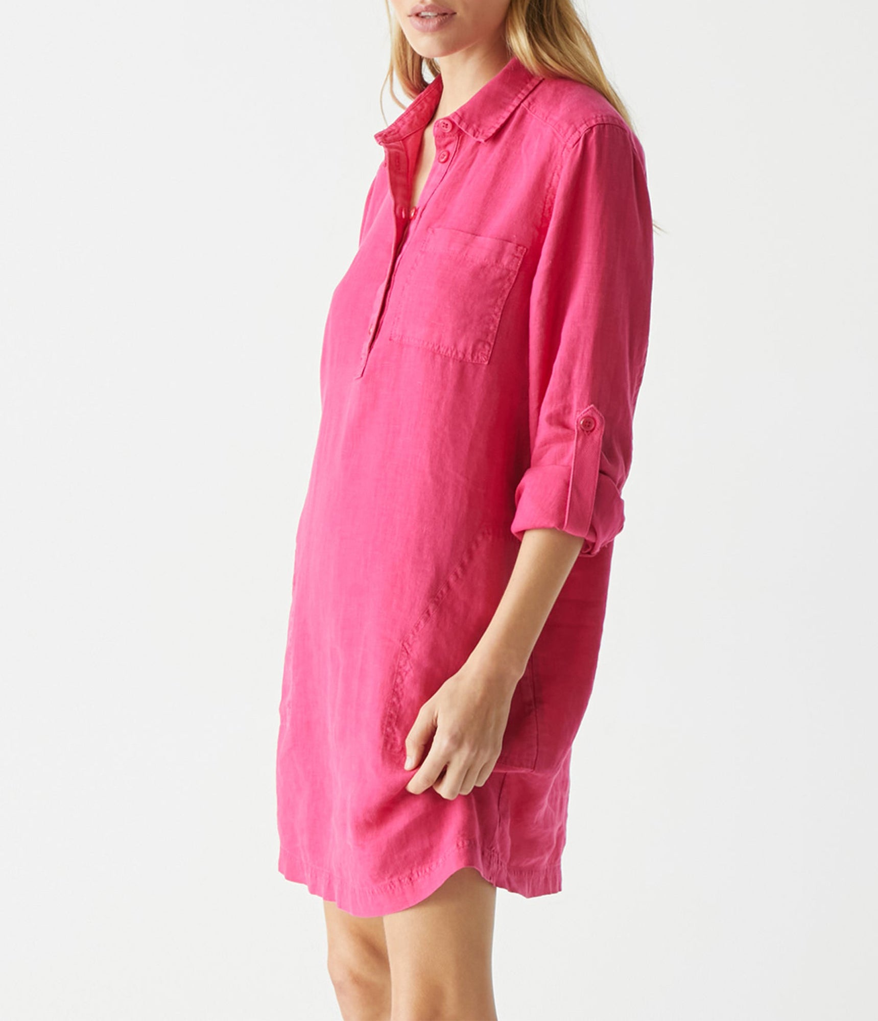 Eleanor Linen Shirt Dress | Dark Voltage