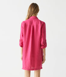 Eleanor Linen Shirt Dress | Dark Voltage