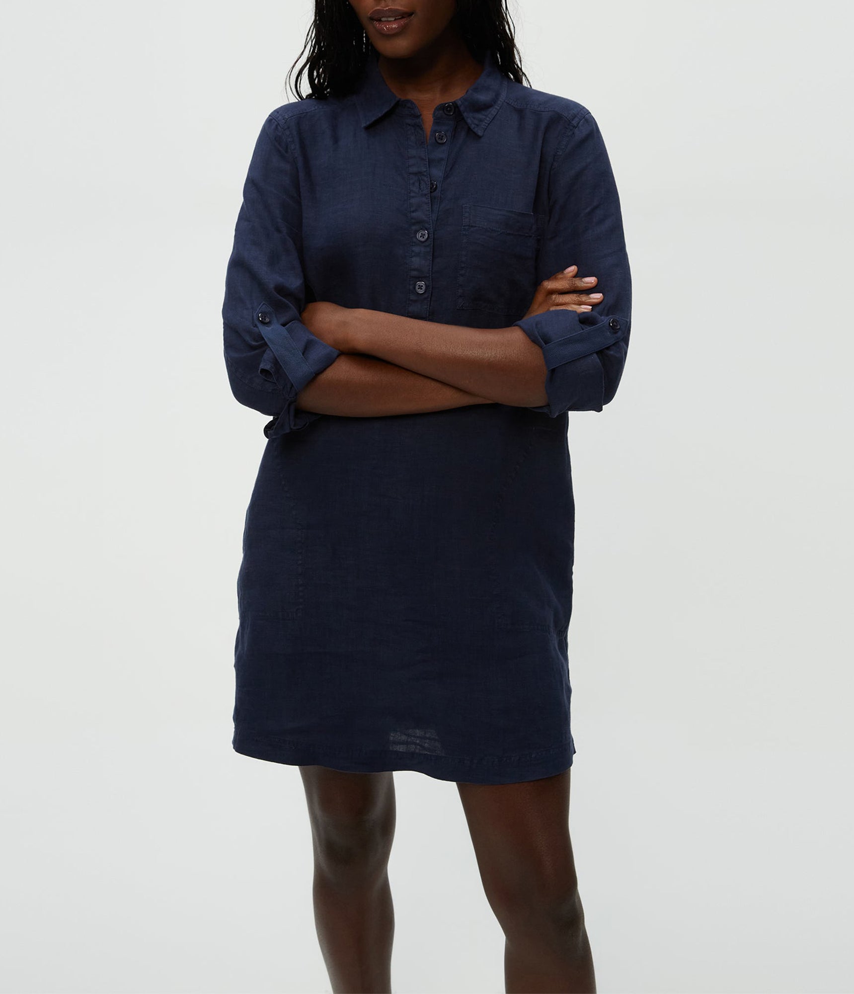 Eleanor Linen Shirt Dress | Nocturnal