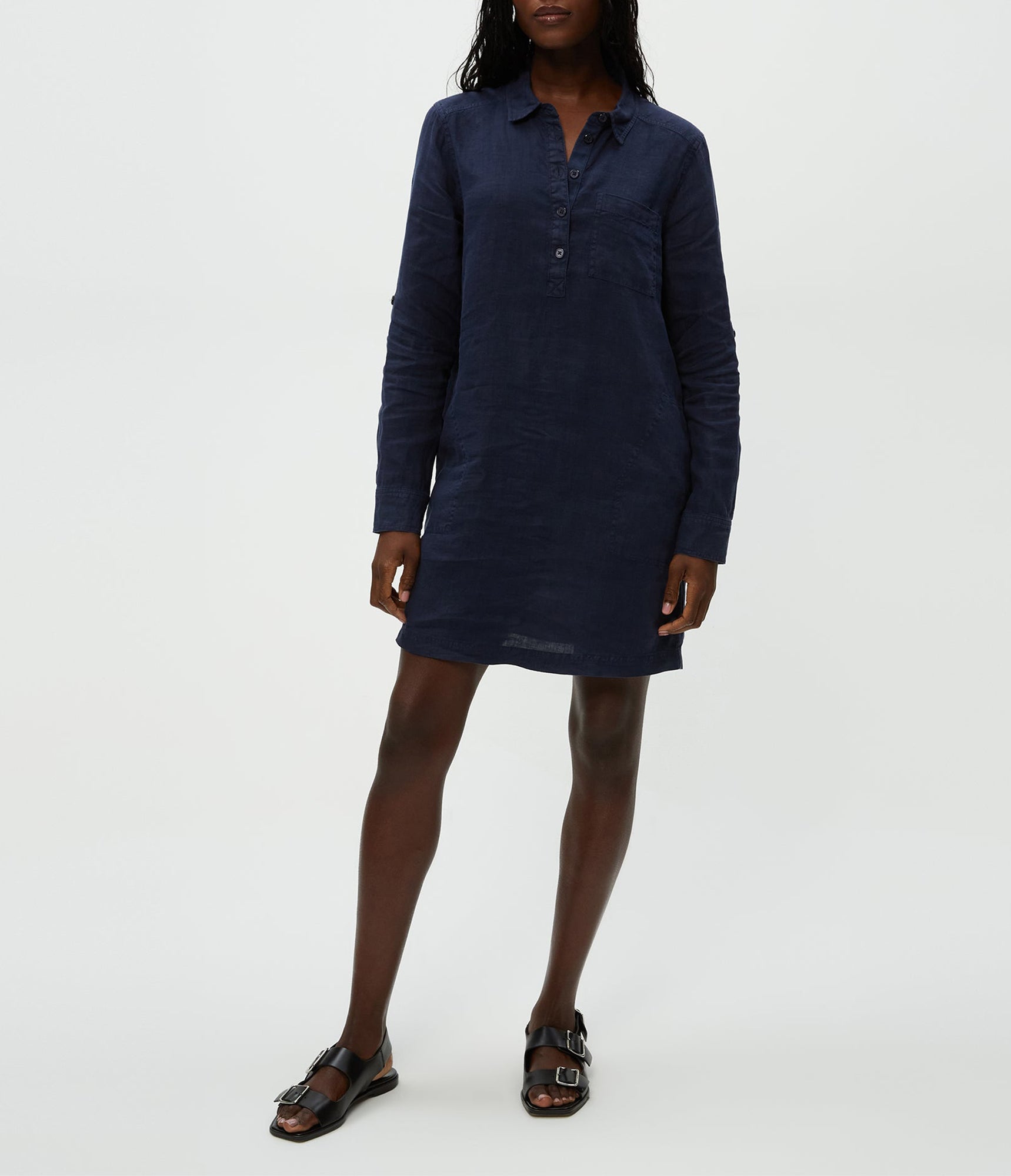 Eleanor Linen Shirt Dress | Nocturnal