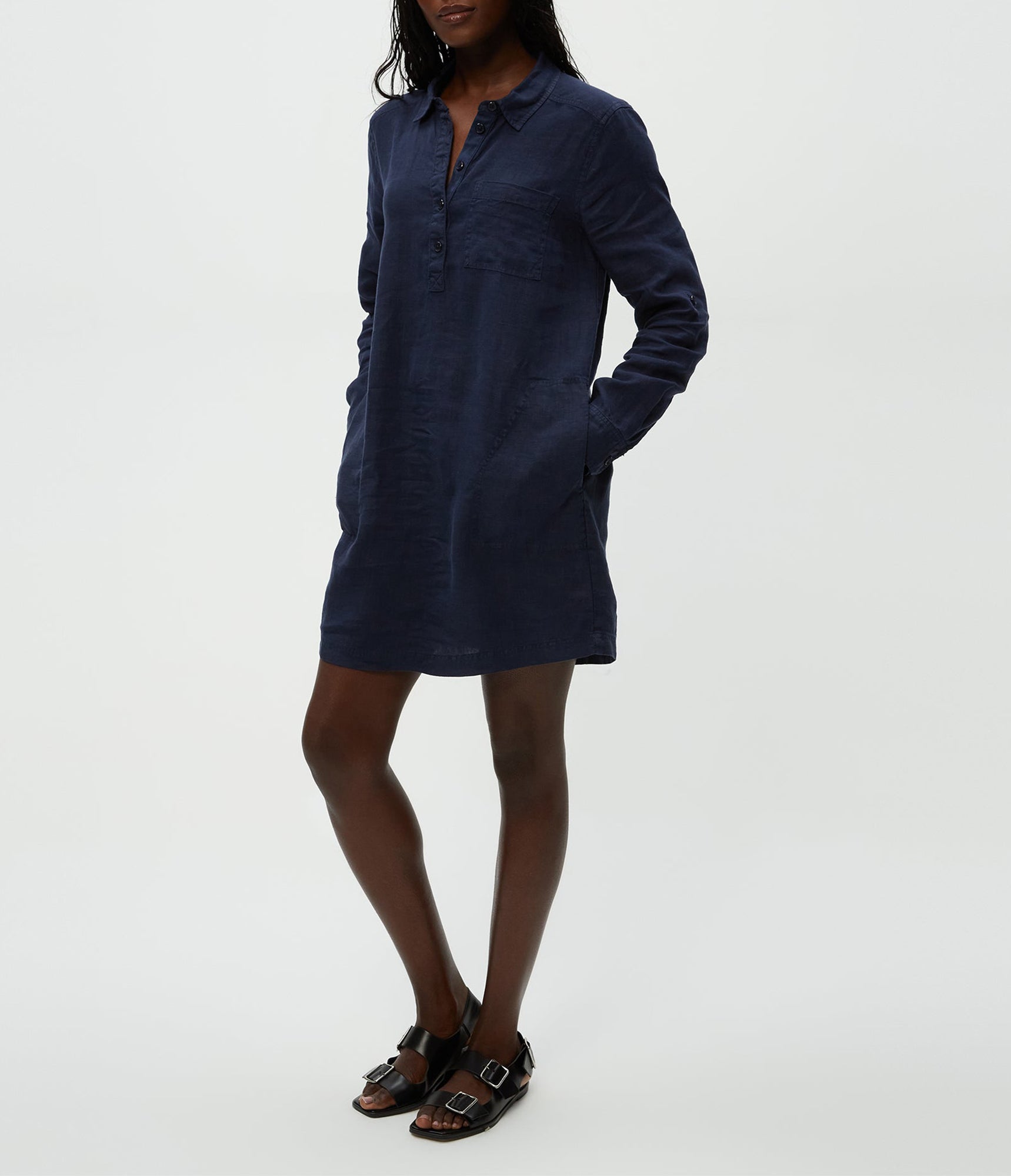 Eleanor Linen Shirt Dress | Nocturnal