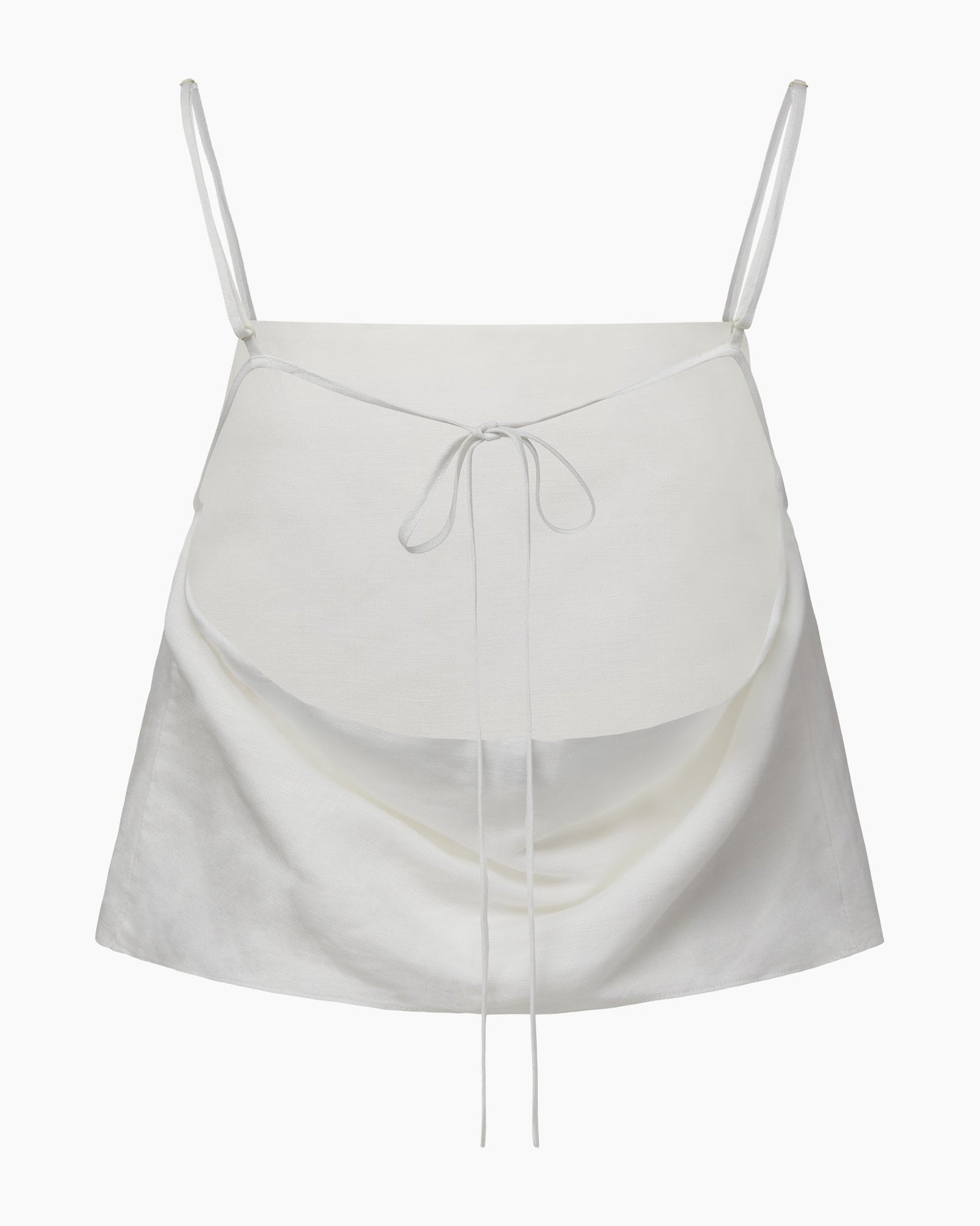 Womens | Air Linen Square Neck Tank Top | White