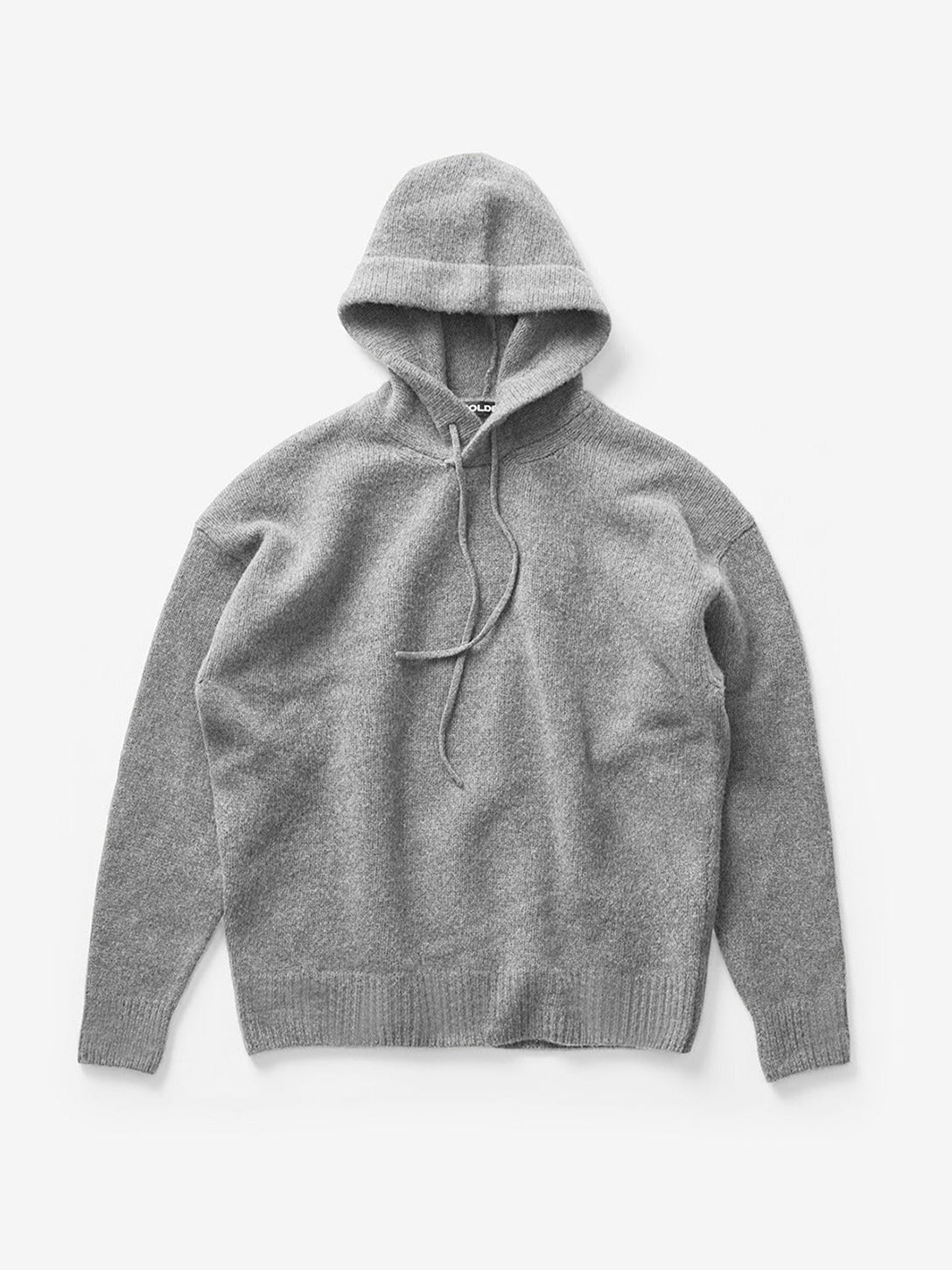 Mens | Wool Knit Hoodie | Heather Gray