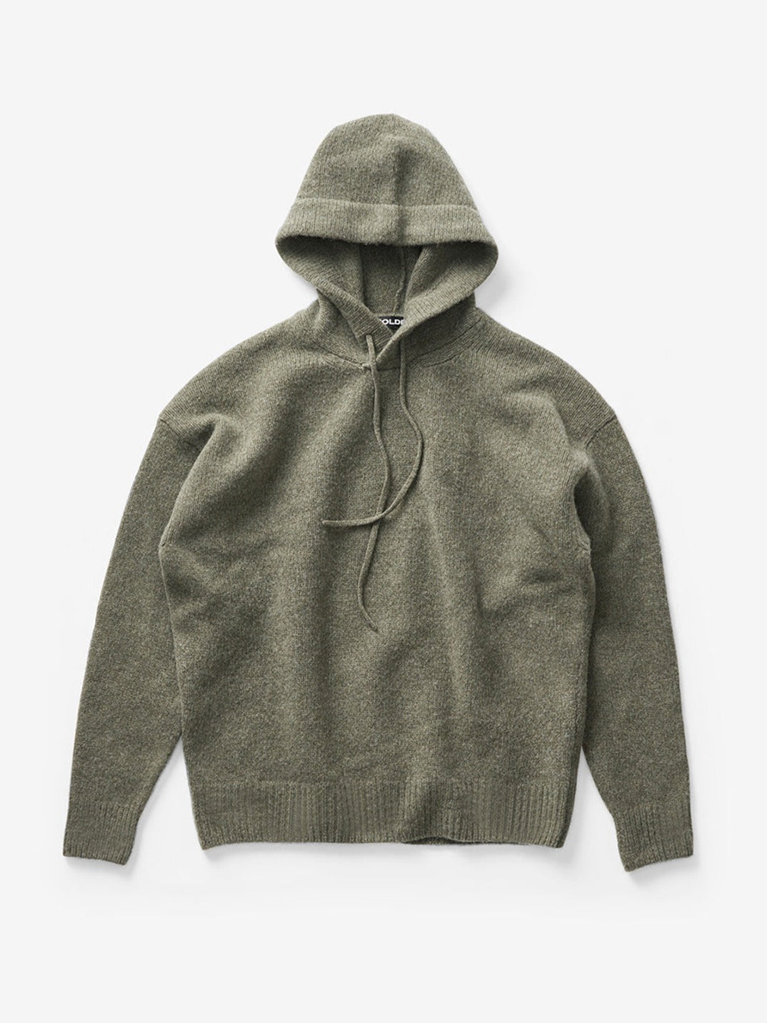 Womens | Wool Knit Hoodie | Stone Green