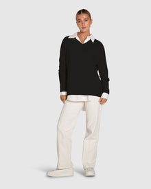Women | Wonder Of You Cashmere Blend Oversized Jumper | Black
