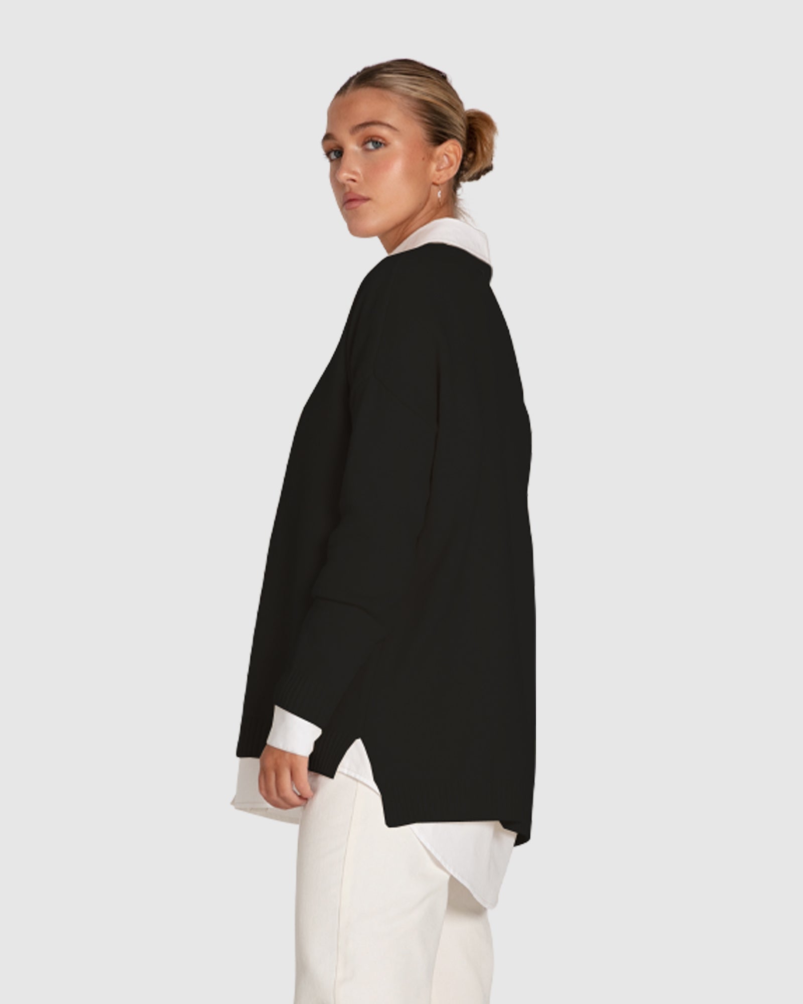Women | Wonder Of You Cashmere Blend Oversized Jumper | Black