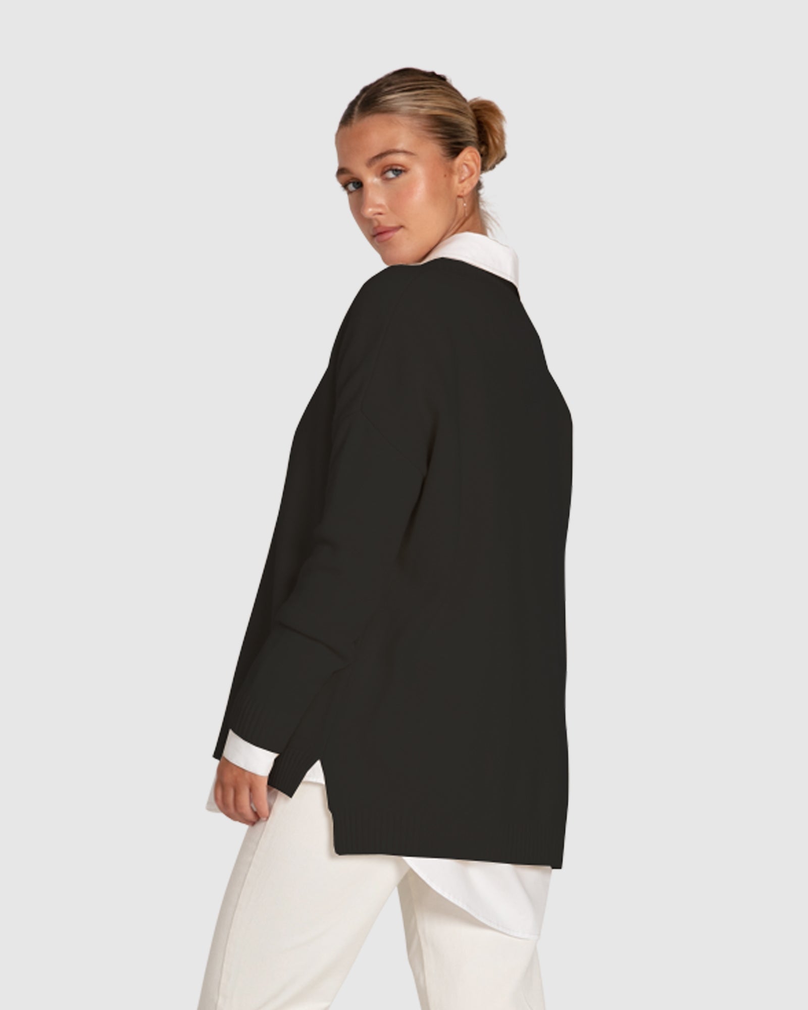 Women | Wonder Of You Cashmere Blend Oversized Jumper | Black