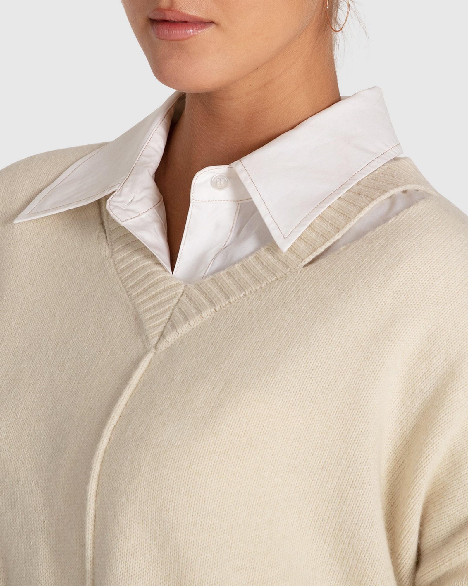 Women | Wonder Of You Cashmere Blend Oversized Jumper | Cream