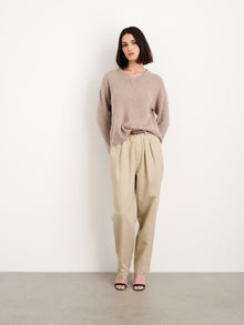 Women | Keaton Double Pleat Pant | Twill Putty