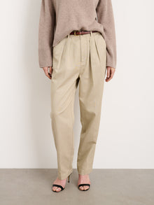 Women | Keaton Double Pleat Pant | Twill Putty