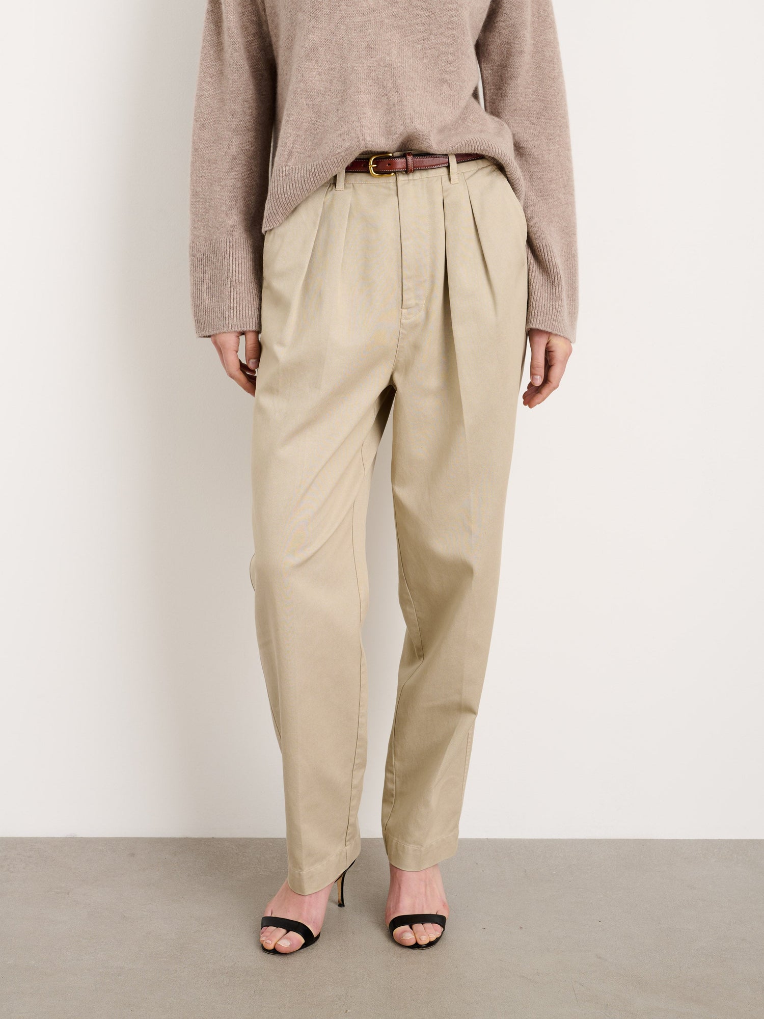 Women | Keaton Double Pleat Pant | Twill Putty
