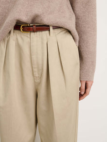 Women | Keaton Double Pleat Pant | Twill Putty