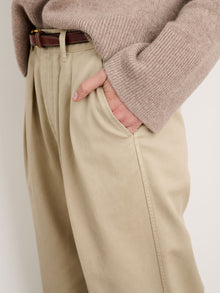 Women | Keaton Double Pleat Pant | Twill Putty